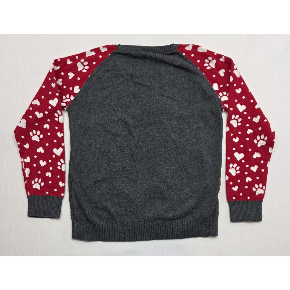 Well Worn Holiday Sweater Girl's Meowy Christmas Long Sleeve Sweater. Size 10-12 - Picture 2 of 10